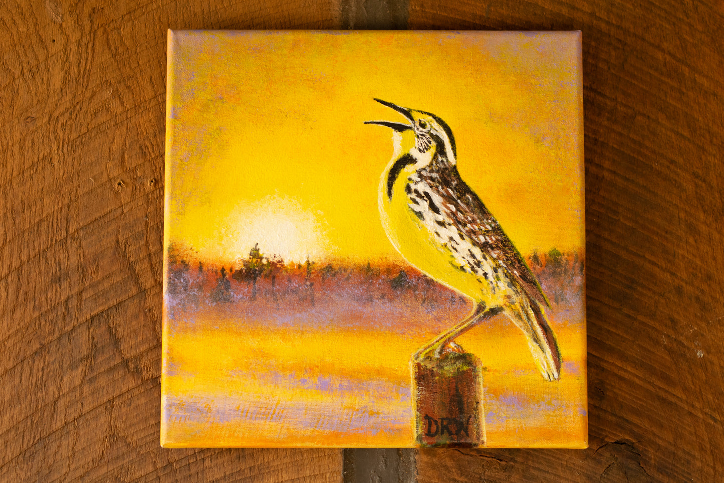 Western Meadowlark painting