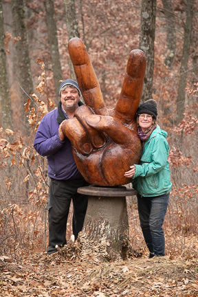 Peace: wood carving