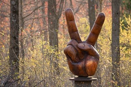 Peace: wood carving