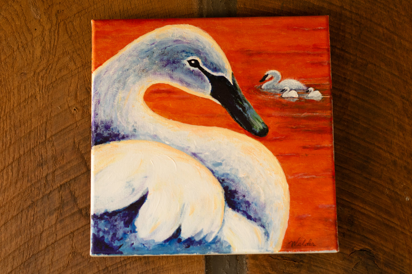 Trumpeter Swans painting
