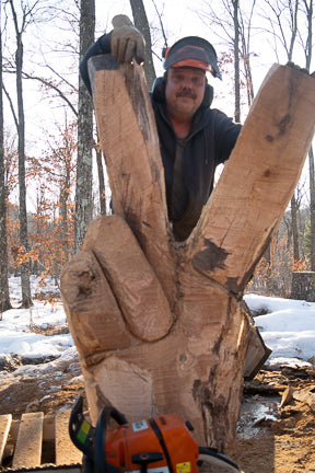 Peace: wood carving