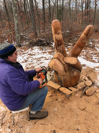 Peace: wood carving